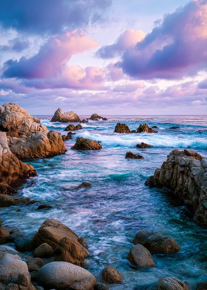 Coastal Rocks at Sunset