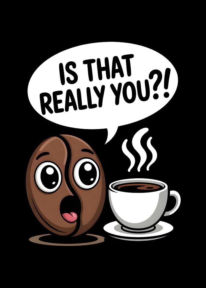 Funny Coffee Bean Cartoon