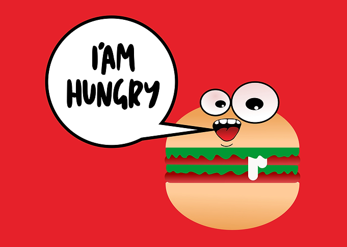Hungry Cartoon Burger