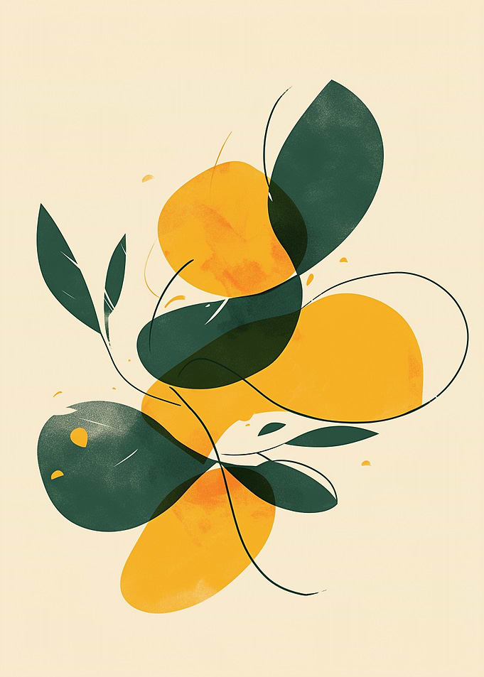 Abstract Shapes and Lines Art