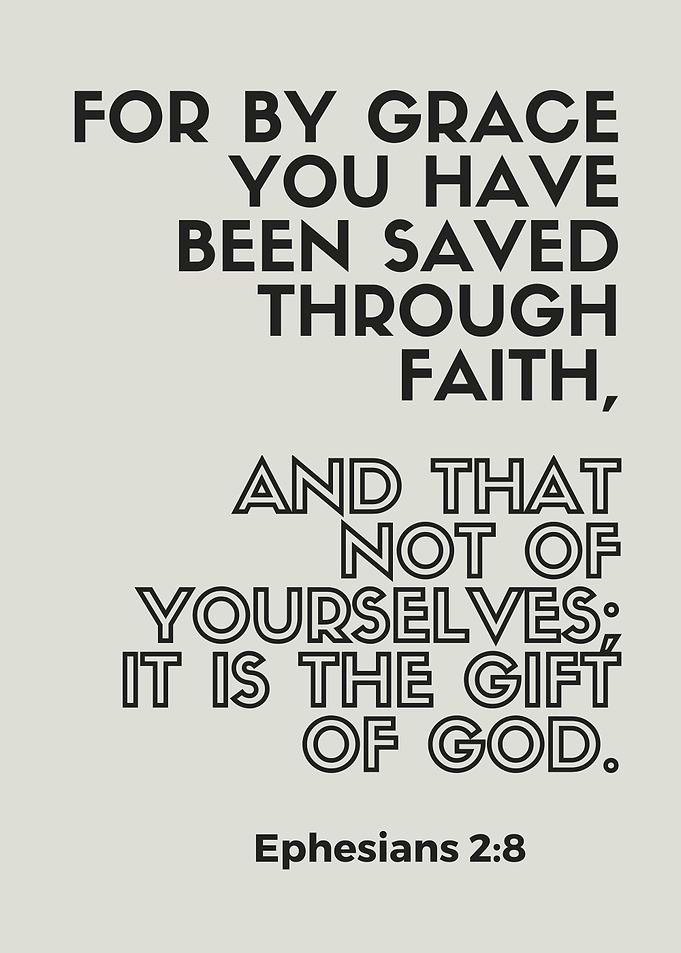 Ephesians 2:8 Scripture Text Art