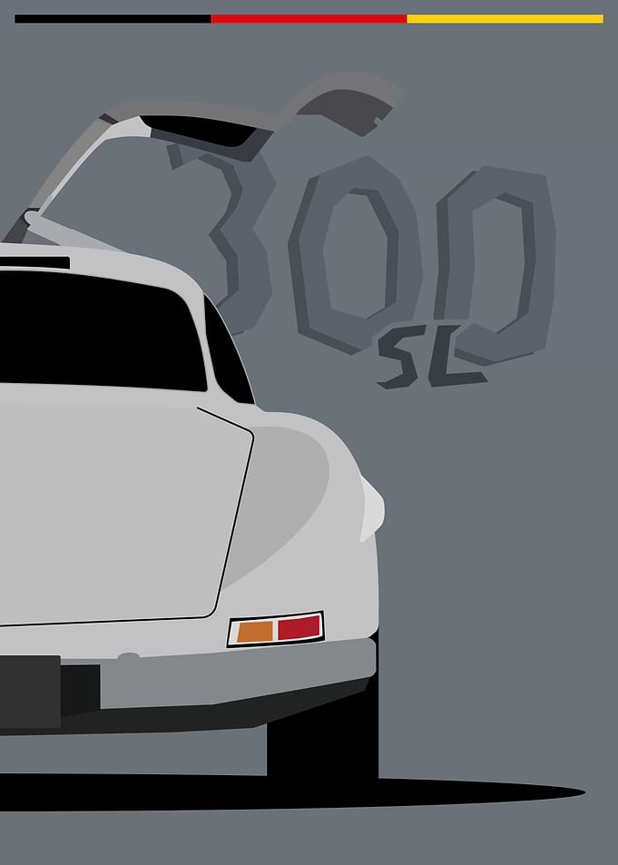 Mercedes-Benz 300 SL Gullwing Illustration