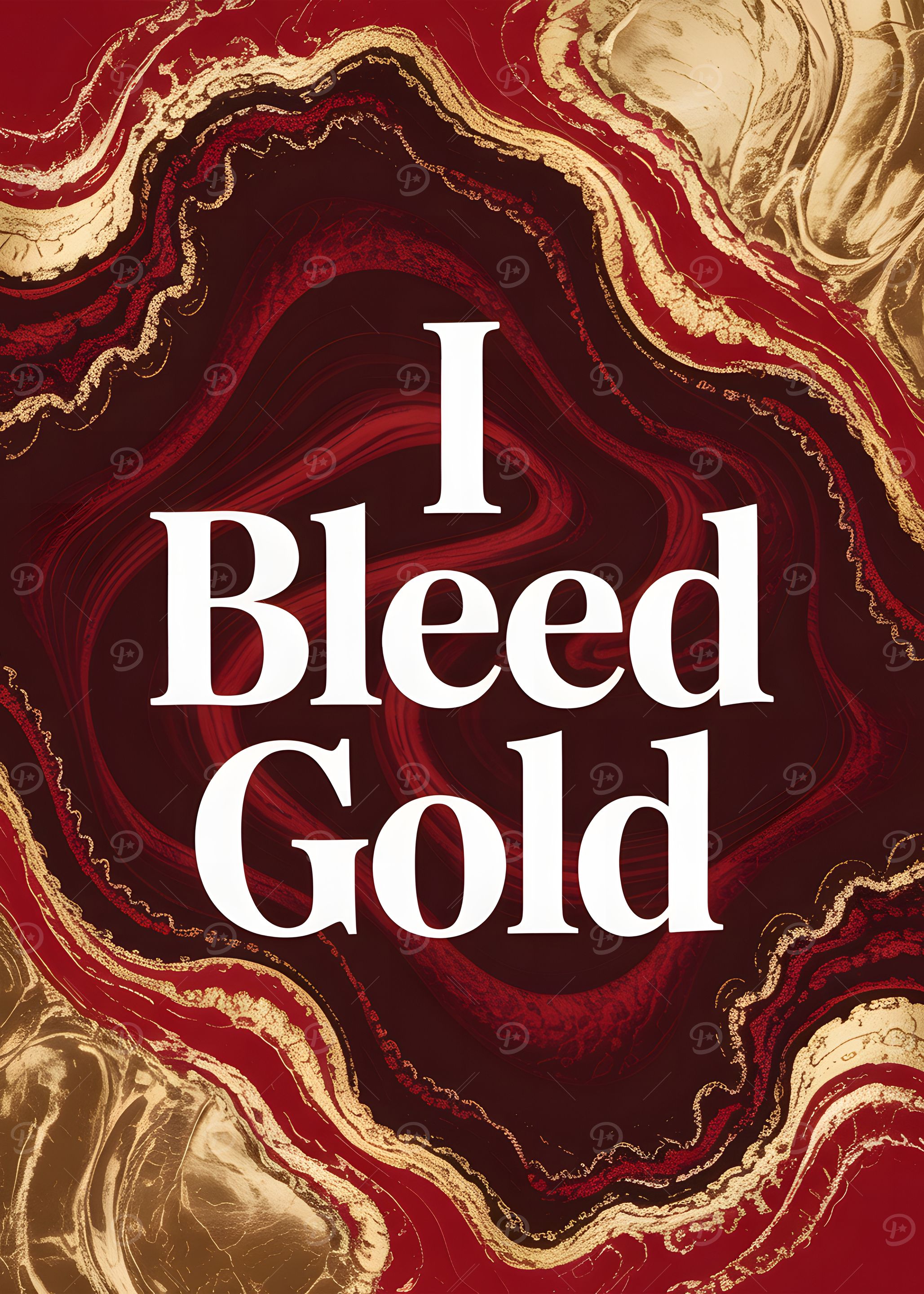 I Bleed Gold Abstract Art