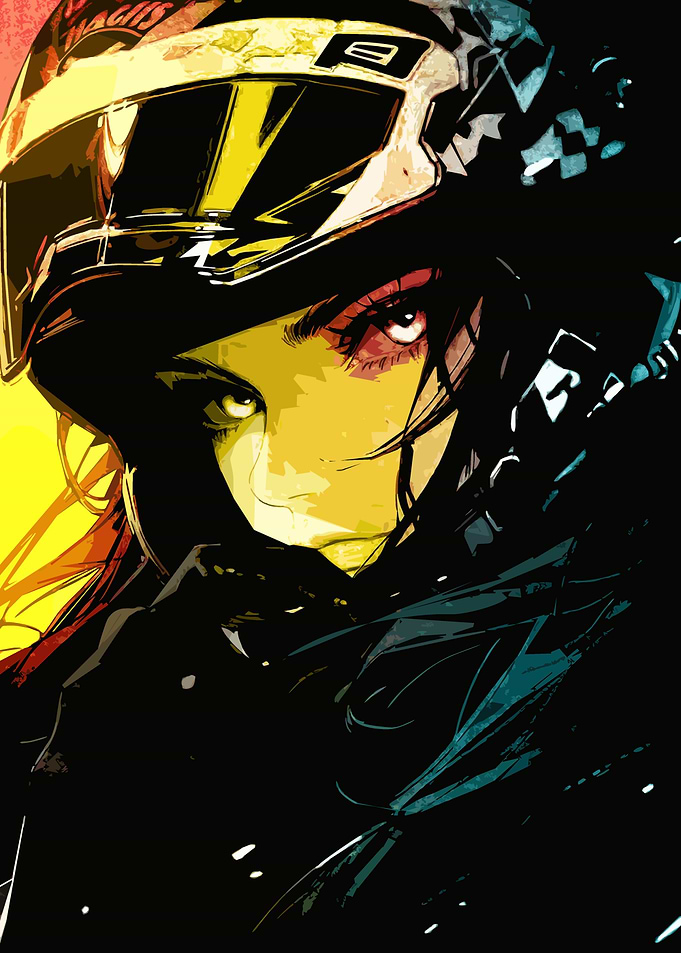 Motorcycle Rider Portrait