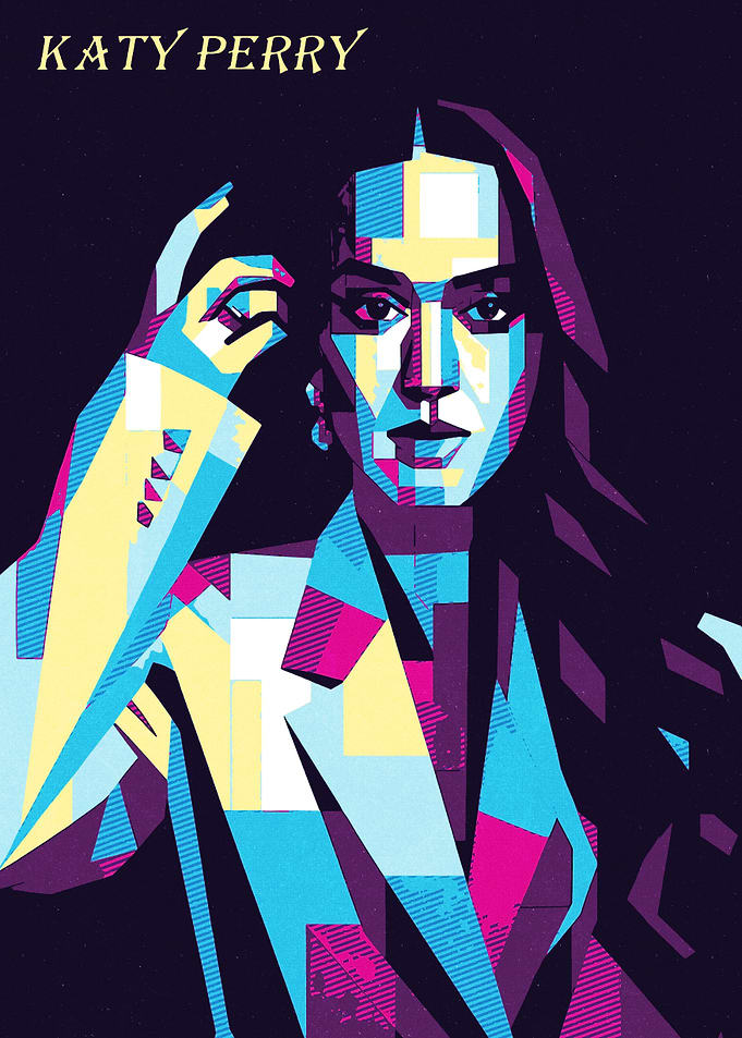 Katy Perry Pop Art Portrait