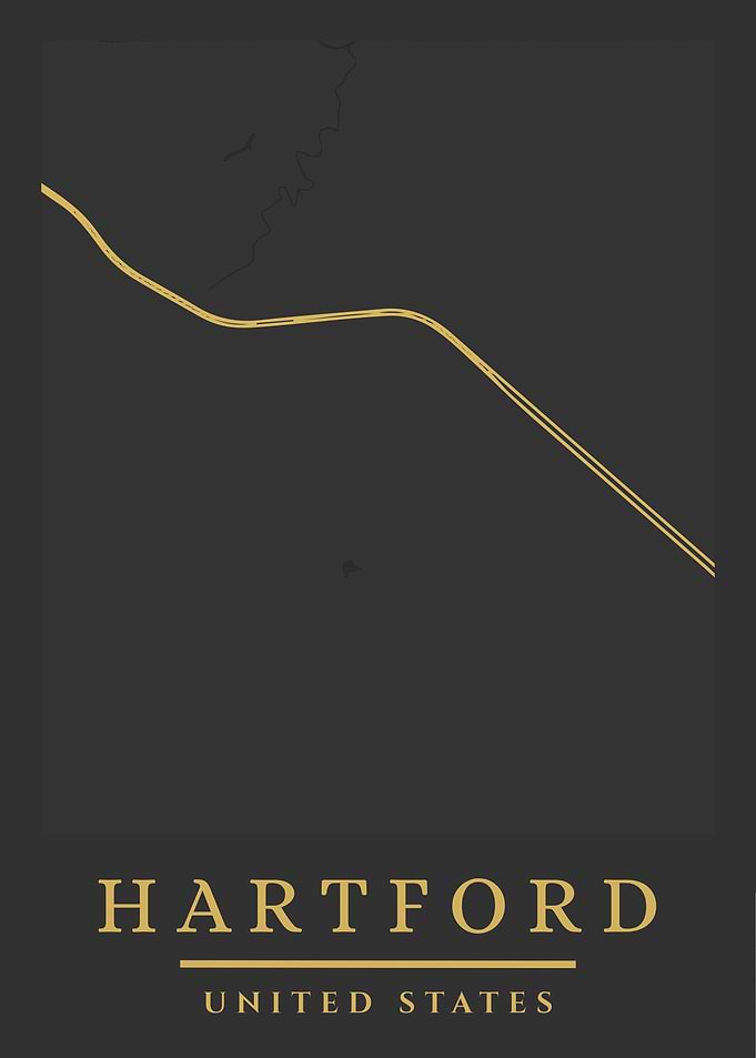 Hartford, United States Minimalist Map Art
