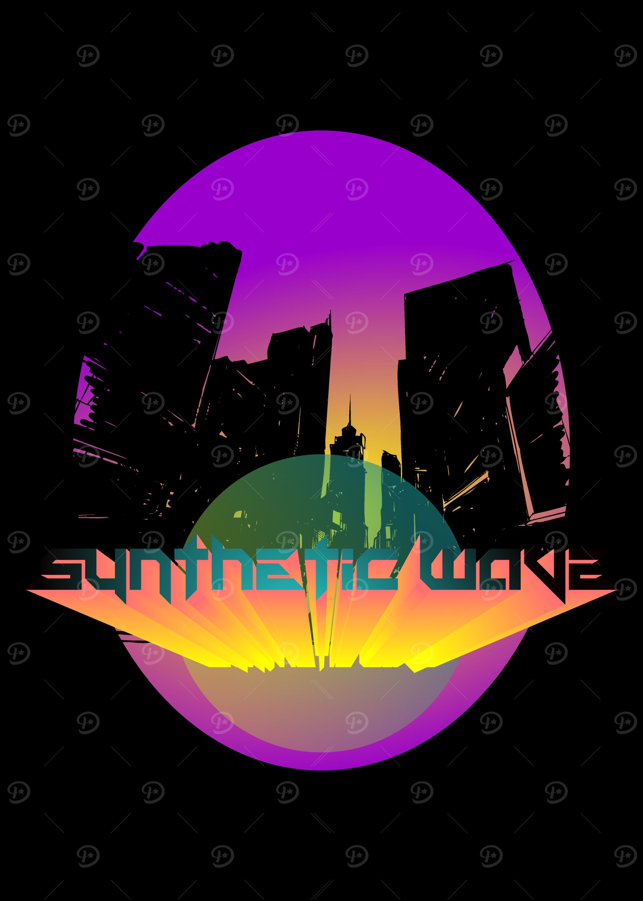 Synthetic Wave Cityscape