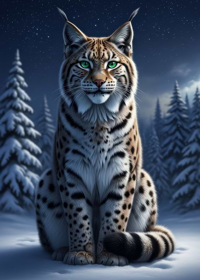 Lynx in Winter Wonderland