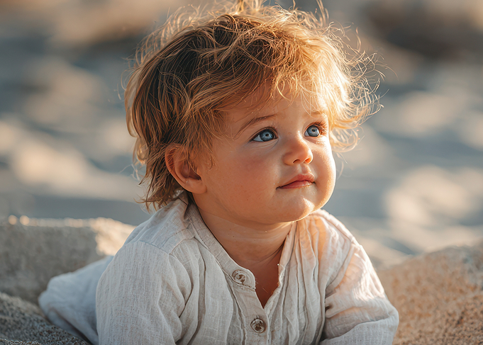 Cute Baby with Blue Eyes