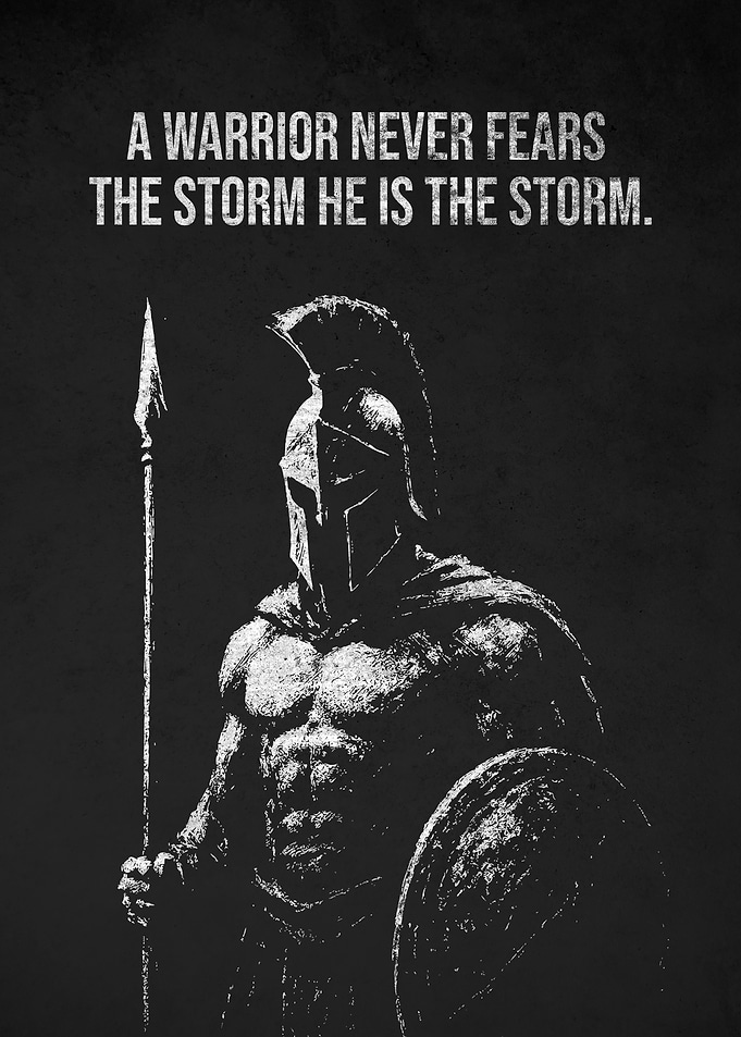 The Fearless Warrior Inspirational Quote Art