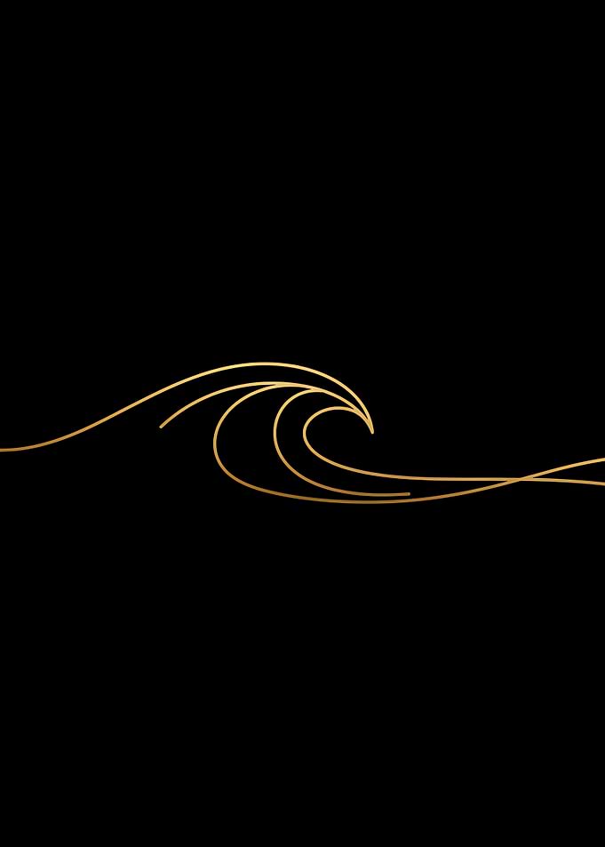 The Golden Wave | Gold Wave On Black Background