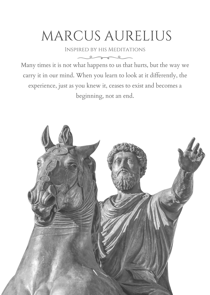 Marcus Aurelius Stoic with Quote
