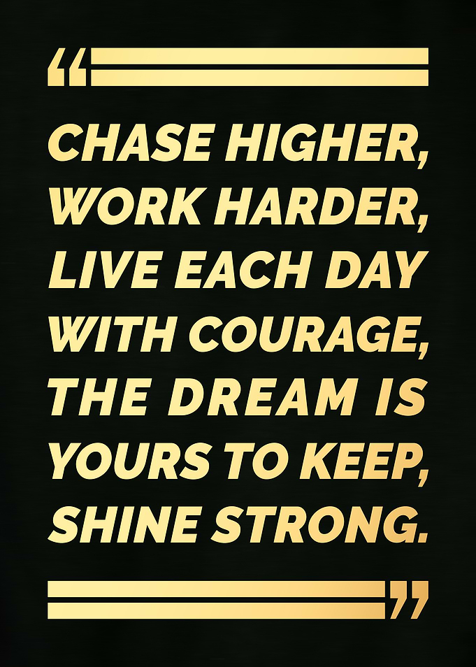 Inspirational Quote on Black Background
