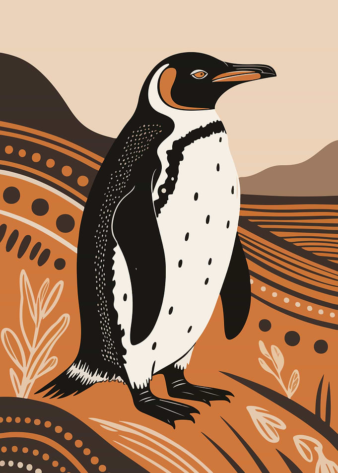 Stylized Penguin Illustration