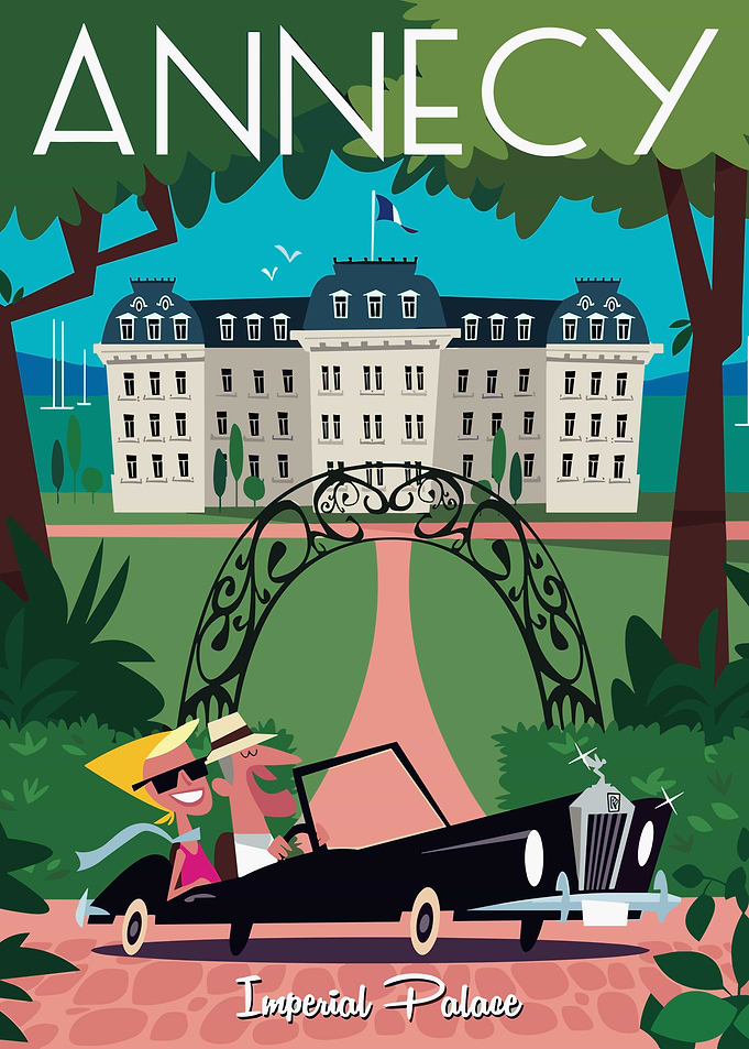 Annecy Imperial Palace Travel Poster