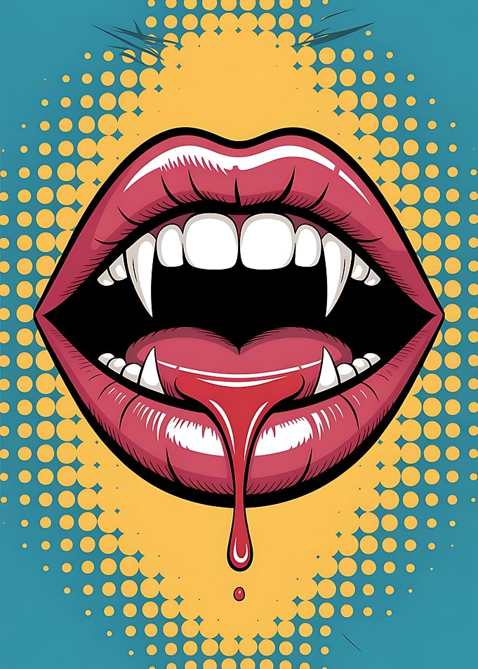 Vampire Lips Pop Art