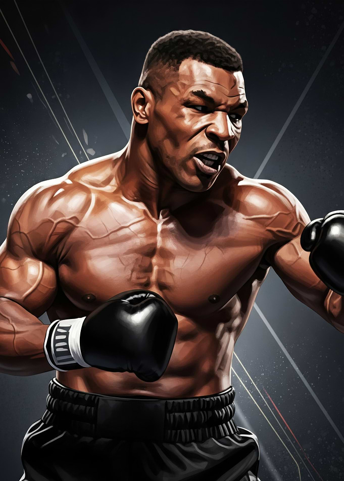 Mike Tyson Boxing Portrait