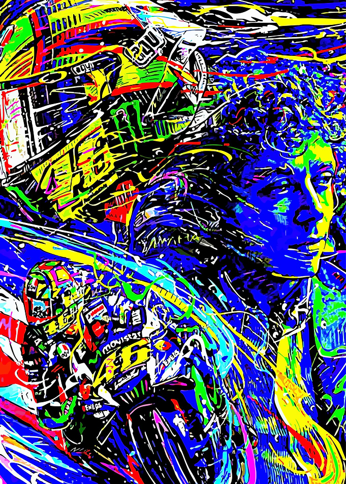 Valentino Rossi Abstract Portrait