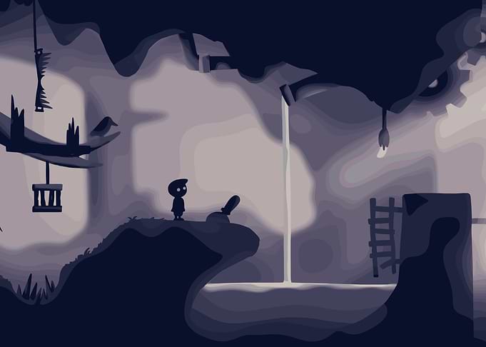 Monochromatic Cave Adventure
