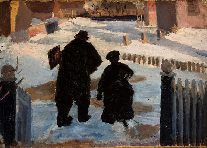 Winter Scene with Figures