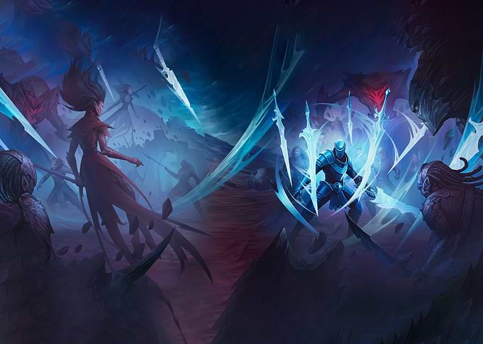 Fantasy Battle Scene with Warriors Stormlight