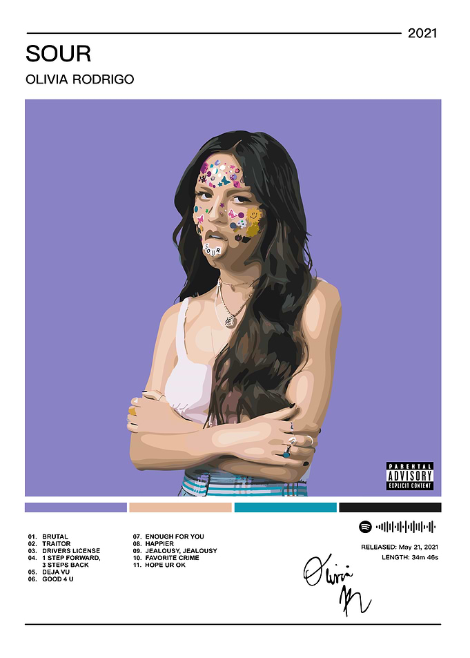 Olivia Rodrigo SOUR Album Cover