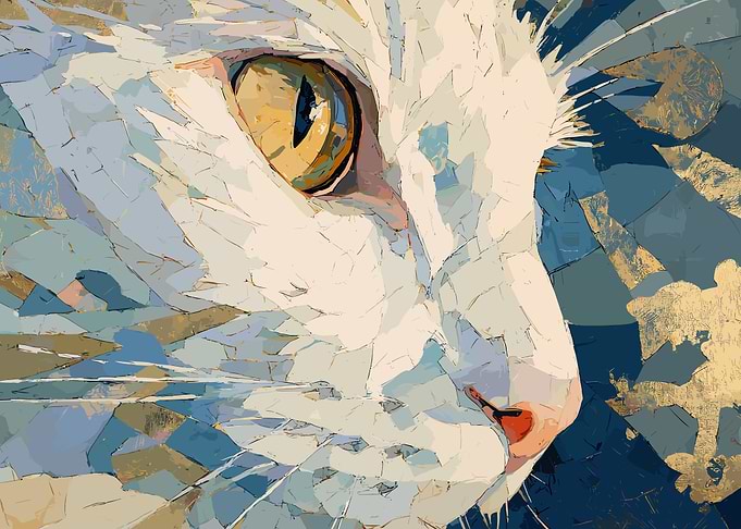 Abstract Cat Portrait