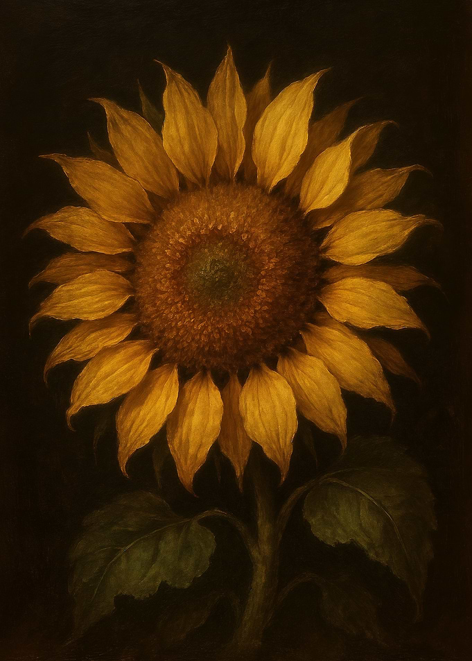 Sunflower Botanical Painting