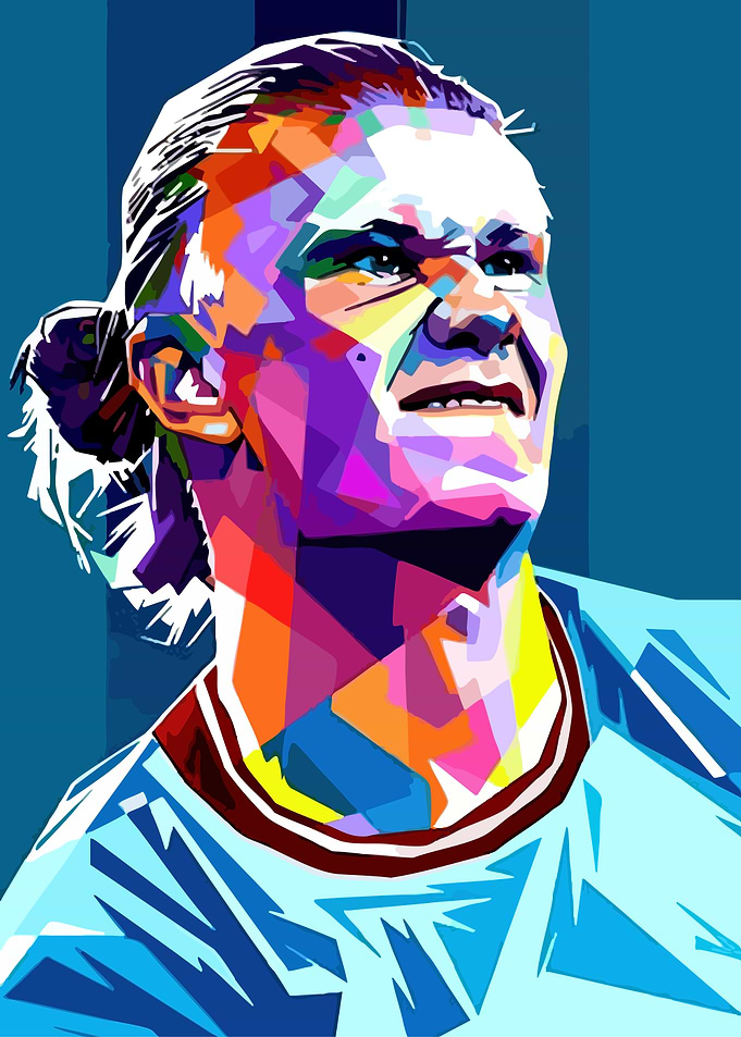 Erling Haaland Pop Art Portrait