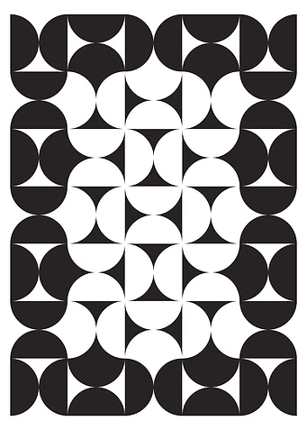 Abstract Black and White Geometric Pattern