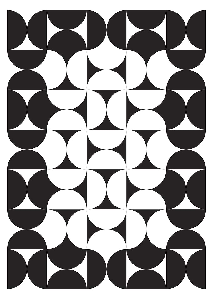 Abstract Black and White Geometric Pattern
