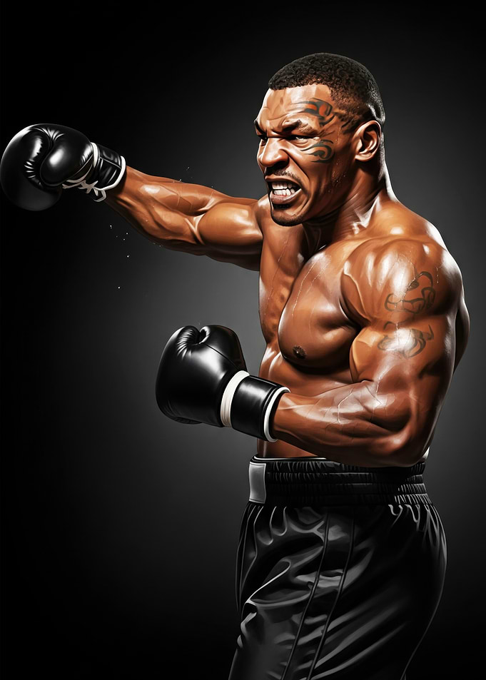 Mike Tyson Boxing Portrait