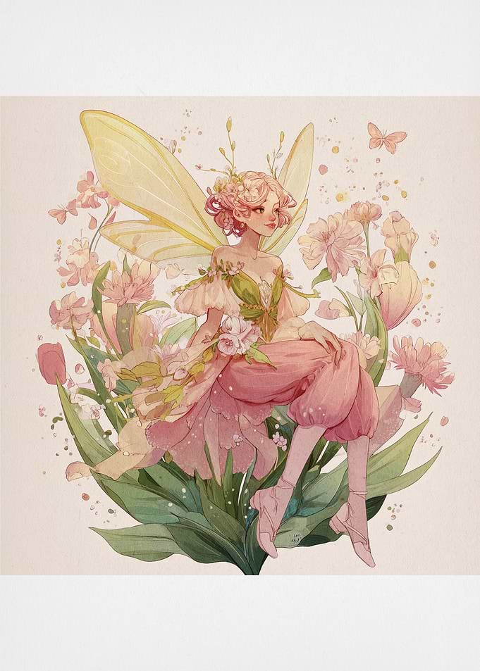 Floral Fairy Illustration