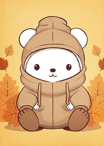 Cute Bear Leaves