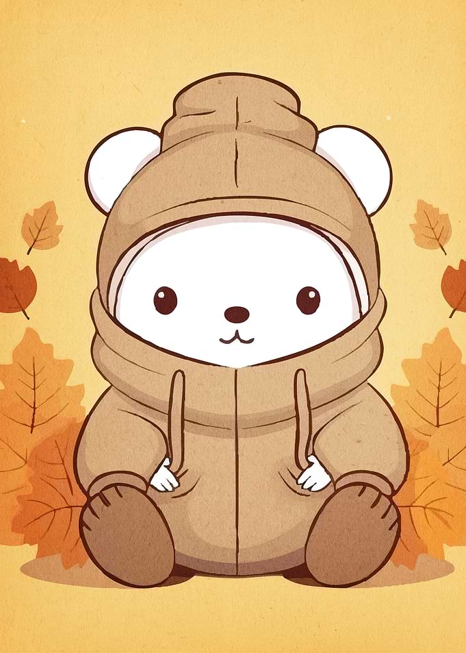Cute Bear Leaves