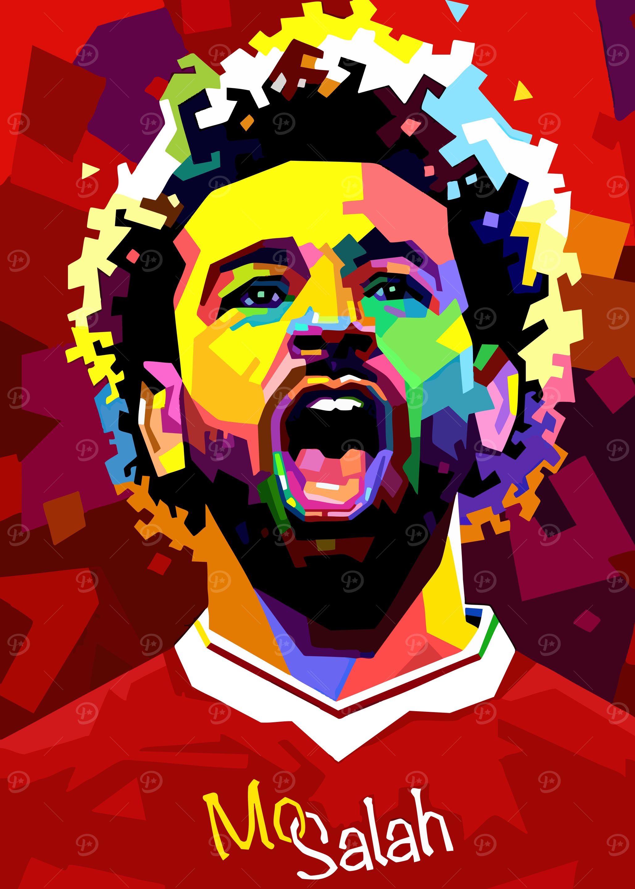 Mohamed Salah Pop Art Portrait
