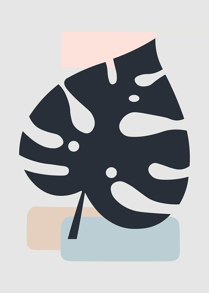 Minimalist Monstera Leaf Art