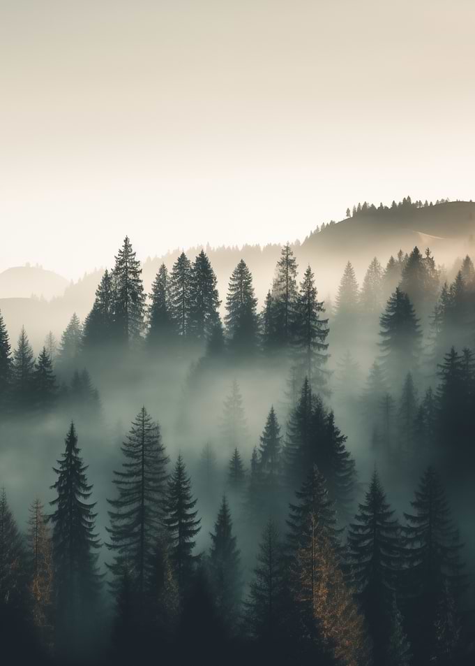 Misty Forest Landscape