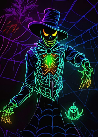 Halloween Scarecrow Spiderweb