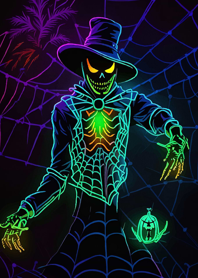Halloween Scarecrow Spiderweb