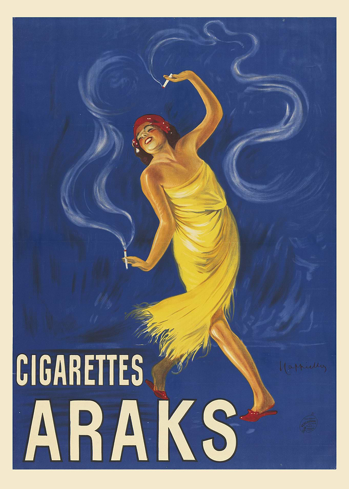 Cigarettes Araks Vintage Poster by Leonetto Cappiello