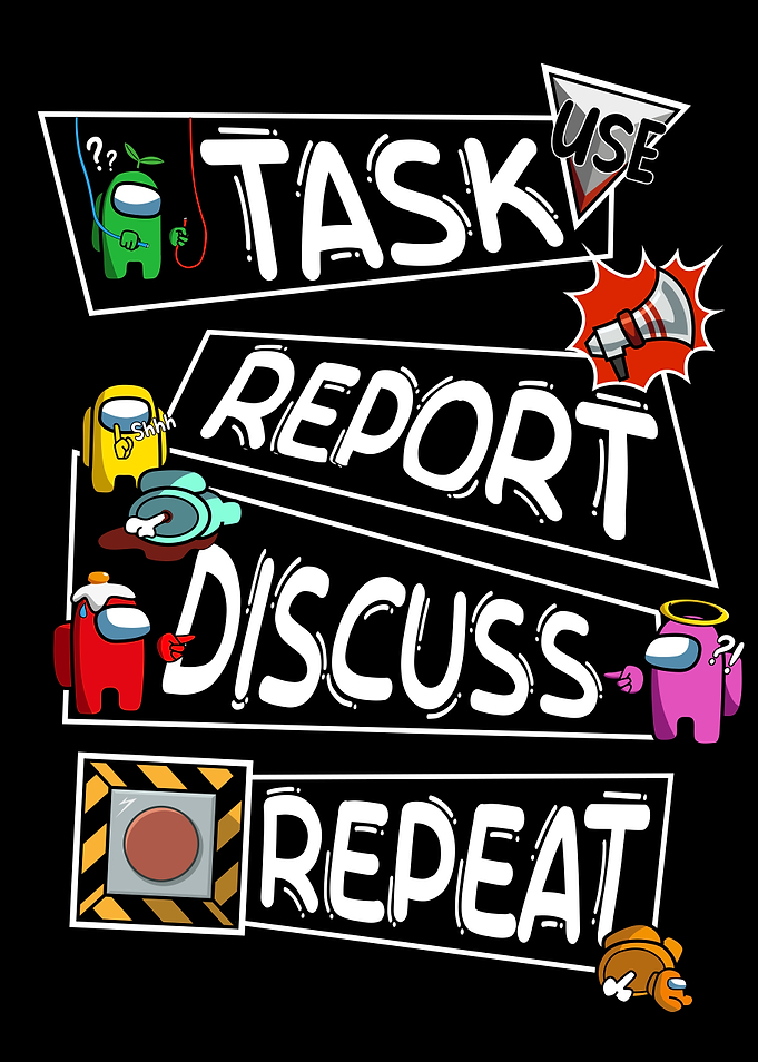 Among Us: Task, Report, Discuss, Repeat