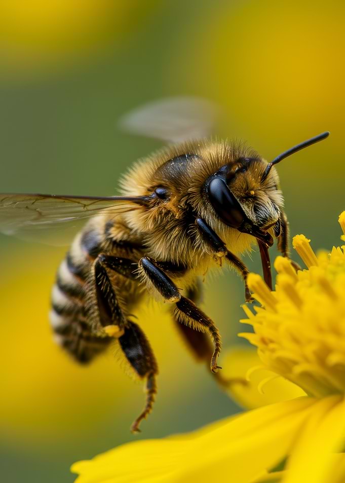 Bee on Yellow Flower