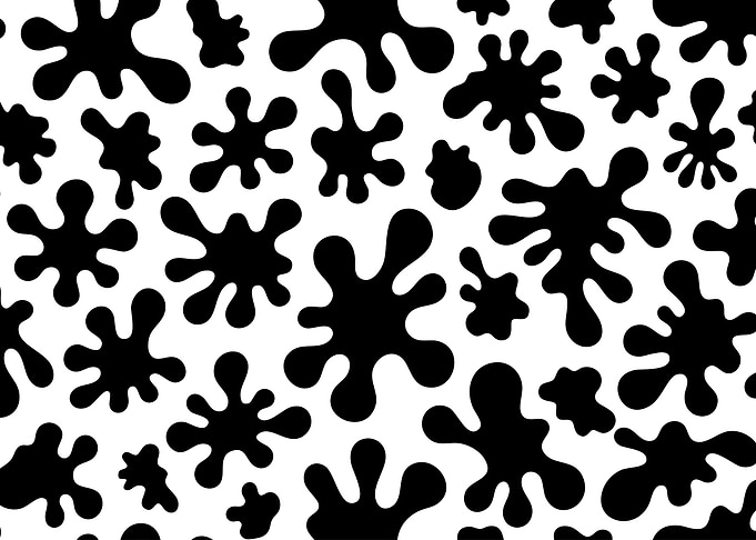 Black Splatter Seamless Pattern