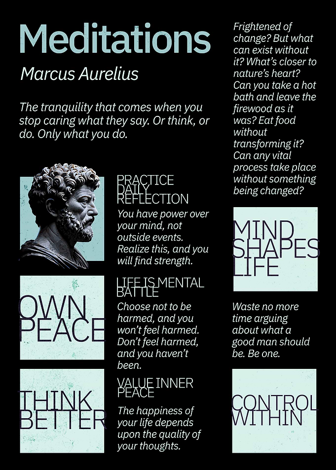 Meditations by Marcus Aurelius Poster