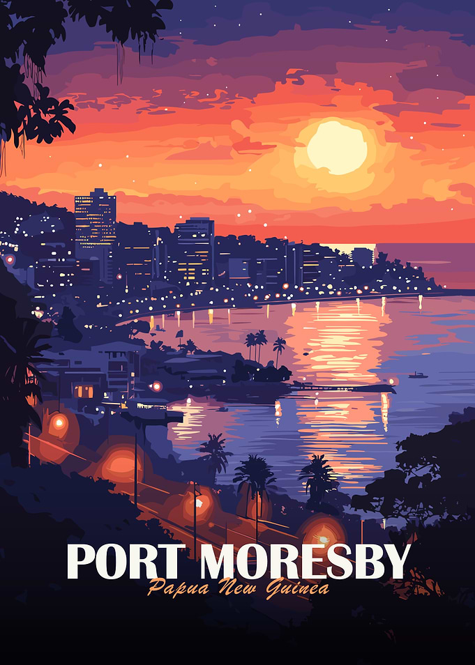 Port Moresby, Papua New Guinea at Sunset