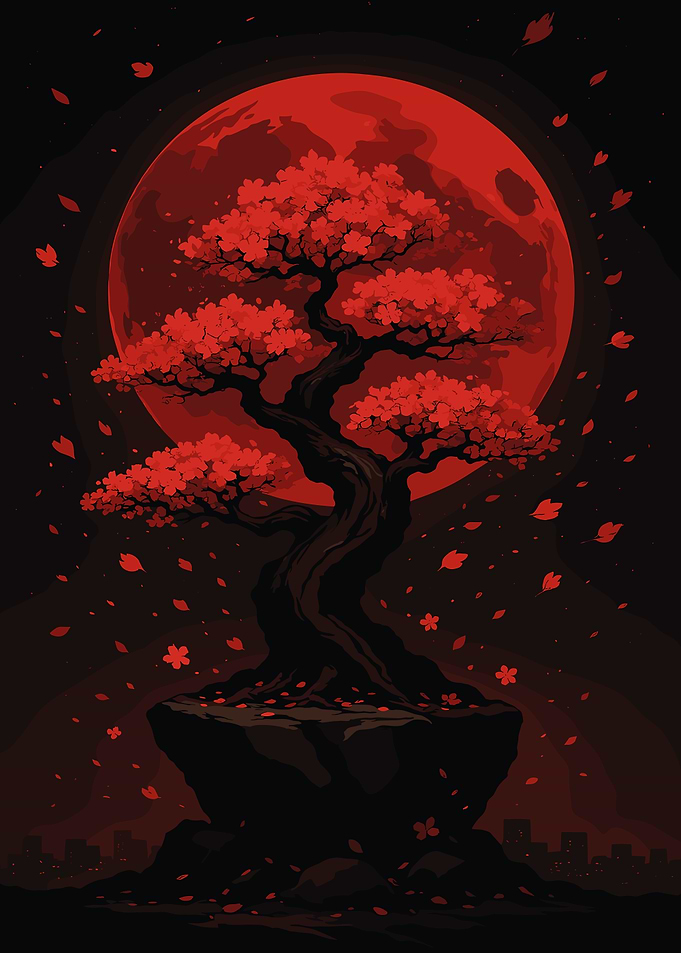 Red Moon Cherry Blossom Tree