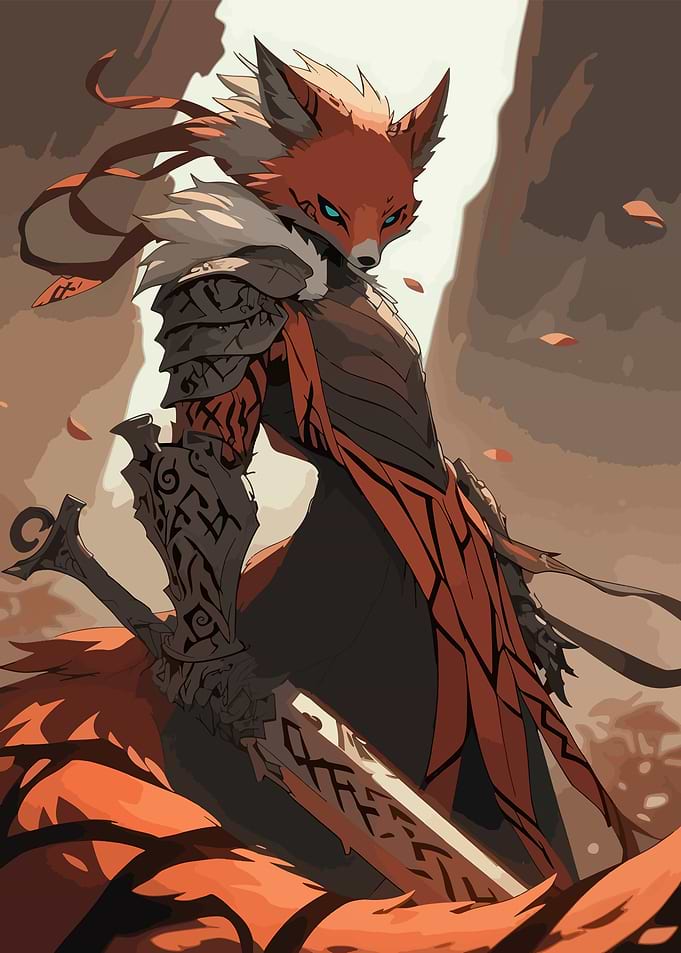 Fox Warrior with Sword