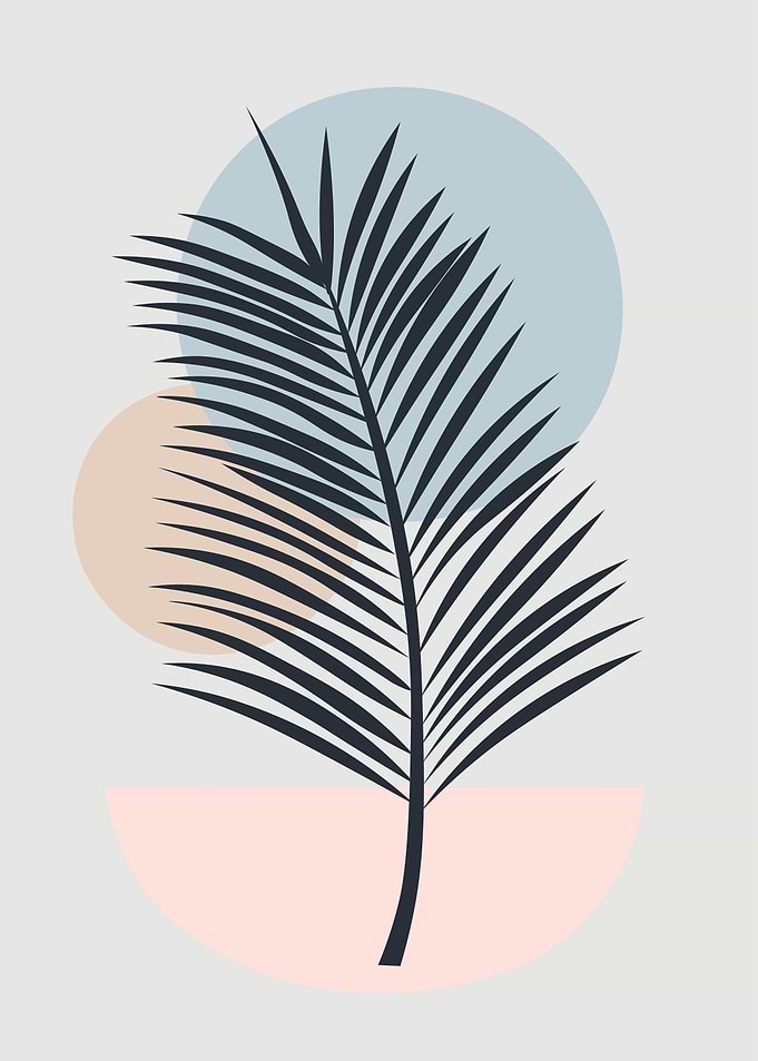 Minimalist Palm Leaf Art