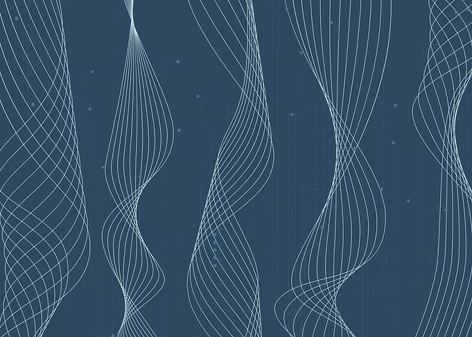 Abstract Blue Wavy Lines Pattern